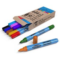 Show-me Drywipe Marker Fine Tip Slim Barrel Assorted Colours (Pack 10) - FPSDP10A