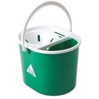 Valuex Plastic Mop Bucket With Wringer 15 Litre Green - 0907009