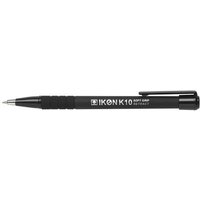 ValueX Retractable Ballpoint Pen Soft Grip 1.0mm Tip 0.7mm Line Black (Pack 12) - K10-01