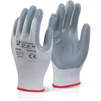 Beeswift Nitrile Foam Poly Glove Size 08 Medium (Pack 10 Pairs) - EC6NGYM
