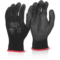 Beeswift PU Coated Glove Black Large (Pack 10 Pairs) - EC9NBLL