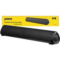 Prevo MS03 Wireless Stereo Soundbar with Bluetooth, USB & SD, Space-Saving Wireless Speaker for TV, Home Entertainment System, PC, Mobile Device & Gaming Consoles - Soundbars - Bluetooth Speakers