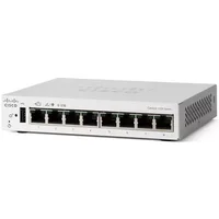 Cisco Catalyst 1200-8T-D Smart Switch, 8 Port GE, Ext PS, Desktop, Limited Lifetime Protection (C1200-8T-D)