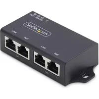 StarTech.com 2-Port Gigabit Midspan PoE+ Injector 10/100/1000Mbps PoE+ (802.3af/at) 30W 1Gbps Ethernet Wall Mountable Unmanaged Inline Power Over Ethernet Gigabit Ethernet Fast Ethernet 101000100 Mbit/s 10/100/1000 IEEE 802.3ab IEEE 802
