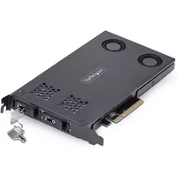 StarTech.com Dual-Bay M.2 NVMe SSD to PCIe x8 Removable Mobile Rack; Bifurcation Required; Tool-less Installation, PCIe Backplane w/Two Hot-Swap Drive Bays