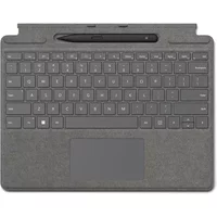 Microsoft Surface Pro Signature Keyboard - keyboard - with accelerometer, trackpad, Surface Slim Pen 2 storage and charging tray - QWERTY - UK - platinum - with Slim Pen 2 Input Device