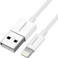 Ugreen cable USB 2.0 A lightning 2m 5V/2.4A iPhone 7 / 7plus / 6S/ 6 / 6 Plus iPhone 5s/5c/5 iPad Mini/Mini 2 iPad 1 m White