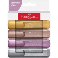 Faber-Castell Textliner 46 Metallic marker 4 pc(s) Gold Purple Rose Silver