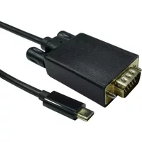 USB-C to VGA 1080P 60HZ 1 Meter Black Data Cable - Audio Visual Cables - USB-C to VGA