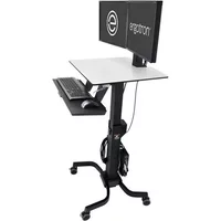 Ergotron WorkFit-C Dual Sit-Stand Black Grey Flat panel Multimedia cart