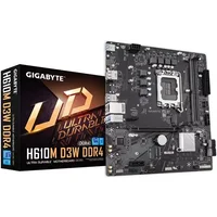 GIGABYTE H610M D3W DDR4 Motherboard - Supports 14th Gen. Intel Core CPUs, 5+1+1 phases VRM, up to 3200MHz DDR4, 1xPCIe 3.0 M.2, 1GbE LAN, USB 3.2 Gen 1