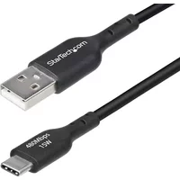 StarTech.com 3ft (1m) USB-A to USB-C Charging Cable Charge & Sync 3A USB 2.0 TPE Jacket - Black USB Charging Cord 1 m USB A USB C USB 2.0 0.48 Gbit/s Black
