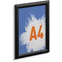 Durable Aluminium Snap Frame Retail Clip Poster Holder Notice Board - A4 Black, Black