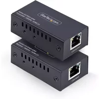 StarTech.com HDMI Extender Over CAT5e/CAT6, 4K 60Hz, Up to 200ft (60m), Transmitter and Receiver Kit, Power Over Cable, Compact Form Factor