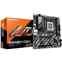 GIGABYTE B840M D2H Motherboard - AMD Ryzen 9000 CPUs, 5+2+2 Phases VRM, up to 7600MHz DDR5, 1xPCIe 4.0 + 1xPCIe 3.0 M.2, 2.5GbE LAN, USB 3.2 Gen 1