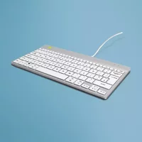 R-Go Tools Ergonomic keyboard R-Go Compact Break, compact keyboard with break software, QWERTY (UK), wired, white