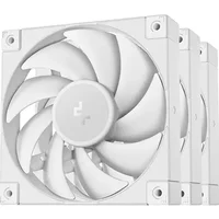 DeepCool FD12 120mm Case Fan 3-Pack, PWM Control, High Airflow, Low Noise, Hydro Bearing, White, Anti-Vibration Pads, 4-Pin Connector - Case Fan - PWM Fan