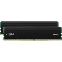 Crucial Pro CP2K32G4DFRA32A. Component for: PC/Server Internal memory: 64 GB Memory layout (modules x size): 2 x 32 GB Internal memory type: DDR4 Memory clock speed: 3200 MHz Memory form factor: 288-pin DIMM CAS latency: 22