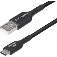 StarTech.com 6in (15cm) USB-A to USB-C Charging Cable, Charge & Sync, 3A, USB 2.0, TPE Jacket - Black USB Charging Cord