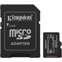 Kingston Technology 1TB microSDXC Canvas Select Plus Gen3 150MB/s A1 Card + Adapter 1 TB MicroSDXC Class 10 UHS-I 150 MB/s Class 3 (U3)