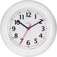 Acctim Wexham Quartz 24 Hour Wall Clock 225mm Diameter White - 21862