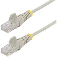 StarTech.com 10m Gray Slim CAT6 Ethernet Cable Snagless 100W PoE UTP LSZH 28AWG Pure Bare Copper Wire Slim RJ45 Network Patch Cord w/Strain Reliefs Individually Tested