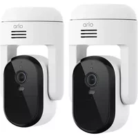 Arlo Essential 3 2K Pan-Tilt-Zoom 2 Camera Kit Smart Home Security Camera - White