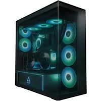 Arctic Xtender ARGB Tempered Glass w/ Vertical GPU Mount Mid Tower PC Case - Black