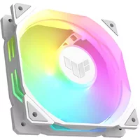 ASUS TUF Gaming TR120 120mm ARGB Reverse Flow PWM Fan - Single Pack - White
