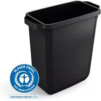 Durable DURABIN 60L ECO Waste Bin - Strong Rectangular Recycling Bin - Black, Black