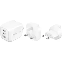 Belkin BoostCharge Pro AC Charger EU & UK Plug 2 USB-C & 1 USB-A Port White (WCH018HQWH)