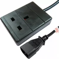 Cables Direct RB-001-1G power cable Black 0.5 m IEC C14 Power plug type B