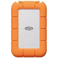 LaCie STND4000400 external solid state drive Thunderbolt technology 4 TB USB Type-C USB4 Gen 3x2 Orange, Stainless steel