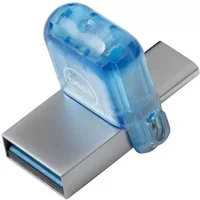DELL AC429144 USB flash drive 256 GB USB Type-A / USB Type-C 3.2 Gen 1 (3.1 Gen 1) Blue Stainless steel