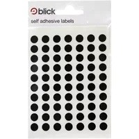 Blick Labels Circles Black 8mm 490 Labels x20 (Pack 9800) - RS001751