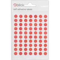 Blick Labels Circles Red 8mm 490 Labels x20 (Pack 9800) - RS003250