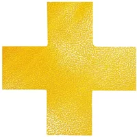 Durable Heavy Duty Floor Marking Cross Shape - 10 Pack - Yellow