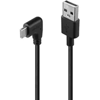 Lindy 1m USB 2.0 Type A to Right-Angled USB-C Cable
