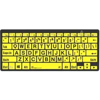 LogicKeyboard Largeprint - keyboard - mini, Mac - QWERTY - UK - black on yellow Input Device