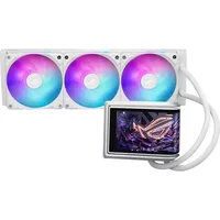 ASUS ROG Ryuo IV 360 ARGB AIO Liquid CPU Cooler with 6.67" Curved AMOLED Display - White