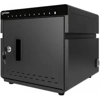 Manhattan iPad to 11" 10-bay Charging Cabinet Desktop via USB-C, Also other tablets and smartphones (with device to USB-C cable), Bays 264x22x235mm, Device charging cables not included (suggest USB-C cable 354868), Cart, Lockable, EU/UK power cords