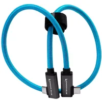 Kondor Blue KB-USBC31-RA-18 USB cable USB 3.2 Gen 2 (3.1 Gen 2) 0.56 m USB C 10 Gbit/s 100 W Blue Black