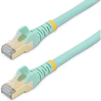 StarTech.com 7m CAT6a Ethernet Cable - 10 Gigabit Shielded Snagless RJ45 100W PoE Patch Cord - 10GbE STP Network Cable w/Strain Relief - Aqua Individually Tested/Wiring is UL Certified/TIA