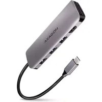 Axagon HMC-HCR3A 3x USB-A+ HDMI+ SD/microSD USB-C 3.2 Gen 1 hub 20cm Wired USB 3.2 Gen 1 (3.1 Gen 1) Type-C Grey