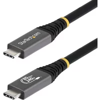 StarTech.com 1m (3ft) USB4 Cable, 80Gbps, USB-IF Certified USB-C Cable, 240W PD, 8K 120Hz/4K 240Hz DP2.1 DP80, TPE Jacket, Thunderbolt 4 Compatible - Black USB-C Cord