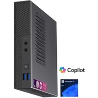 LOGIX 14th Gen Intel i5 10 Core 4.70GHz 1 Litre Mini Business / Security PC for Alarm & Door Entry Systems with 16GB RAM, 500GB NVMe SSD,WiFi BT, Windows 11 Pro, Keyboard & Mouse Intel® Core™ i5 DDR5-SDRAM Mini PC Black