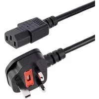 StarTech 10ft (3m) UK Computer Power Cable, 18AWG, BS 1363 to C13 Power Cord, 10A 250V, Black Replacement AC Power Cord, TV/Monitor Power Cable, BS 1363 to IEC 60320 C13 Kettle Lead - Power Supply Cable - power cable - power IEC 60320 C13 to BS 1363 - 3 m