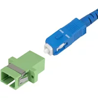 StarTech.com SC to SC Coupler 10 Pack, OS2 Single Mode SC Fiber Optic Coupler with Flange, SC/APC Simplex Adapter