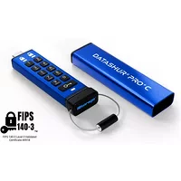 iStorage datAshur PRO+C 512GB | FIPS 140-3 Level 3 Certified | Secure USB Type-C drive | AES-XTS 256-bit Hardware Encryption | PIN protected | Type C-A adapter included