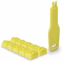 Lindy RJ45 Port Locks Yellow 10x + 1 Key